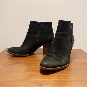 Franco Sarto black suede booties